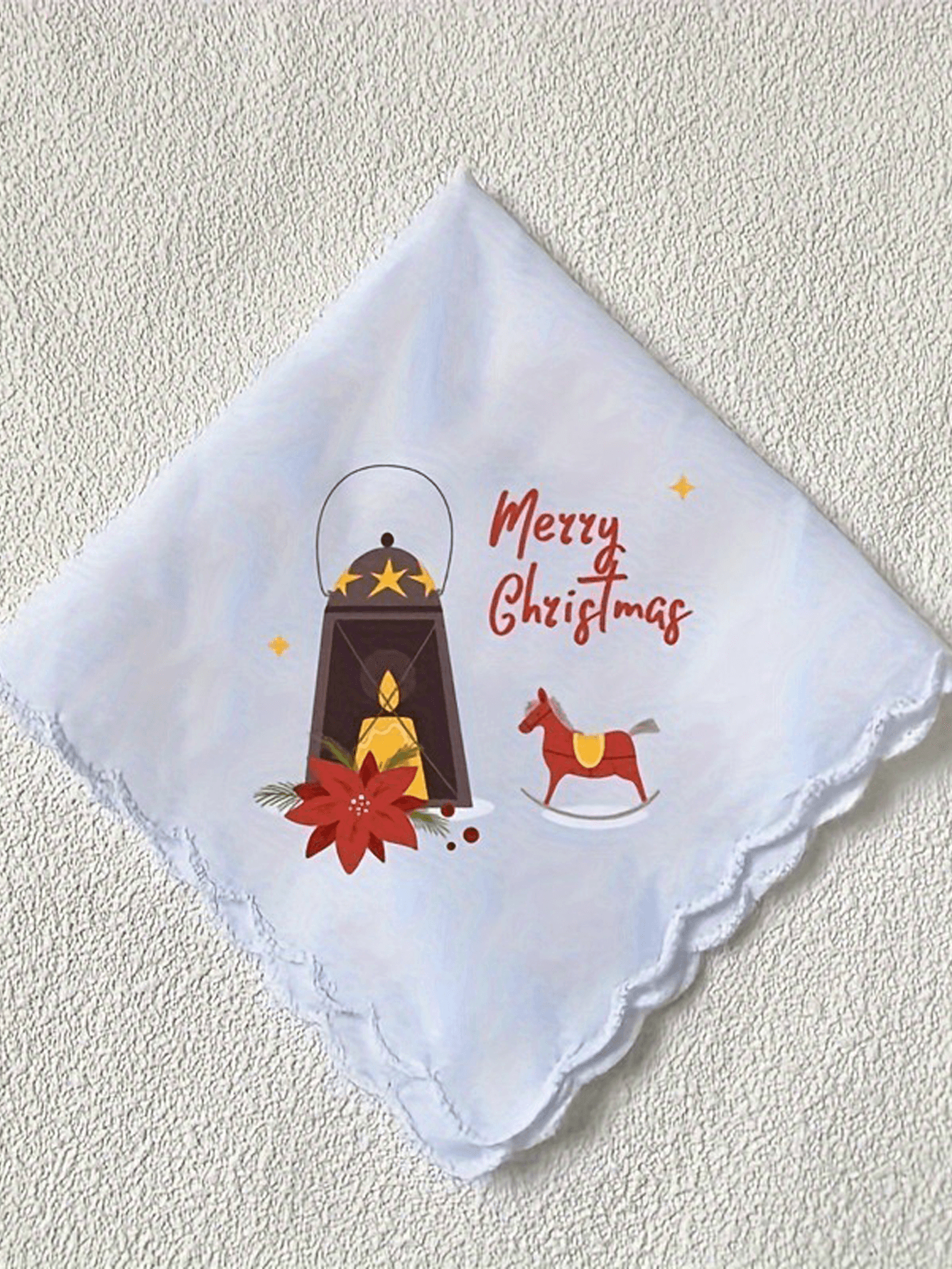 DIY Christmas themed handkerchief